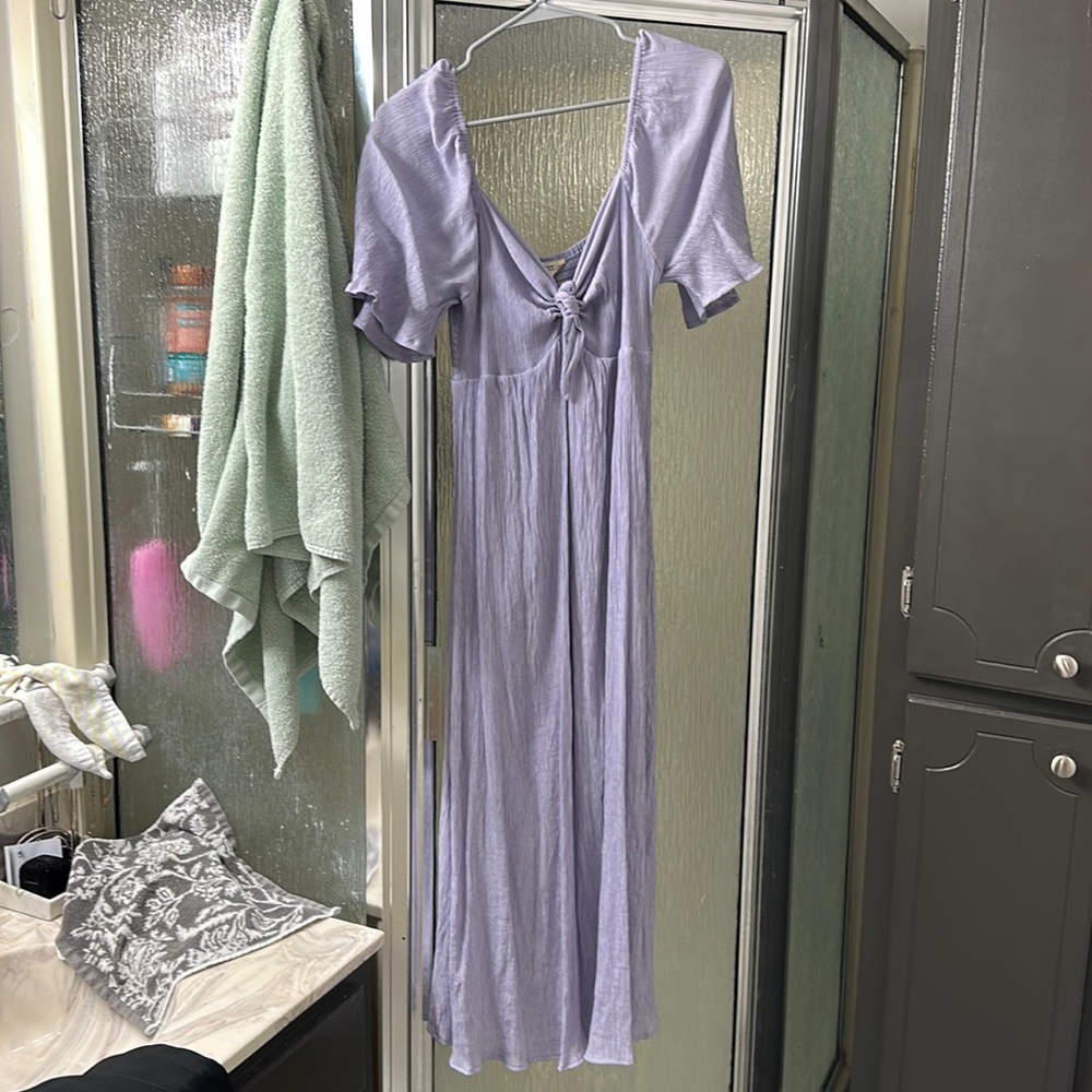 Purple maternity dress